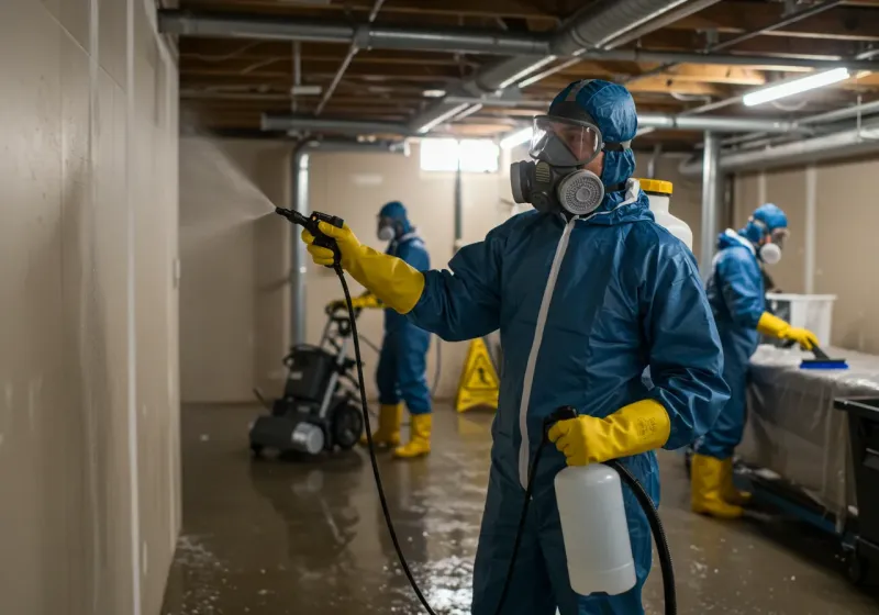 Basement Sanitization and Antimicrobial Treatment process in Warrington, FL